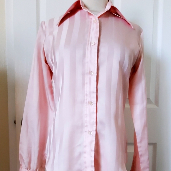 Emilio Pucci Tops - Vintage 70's Designer Pucci Powder Pink Button Up Collar Shirt Women's Size S/M